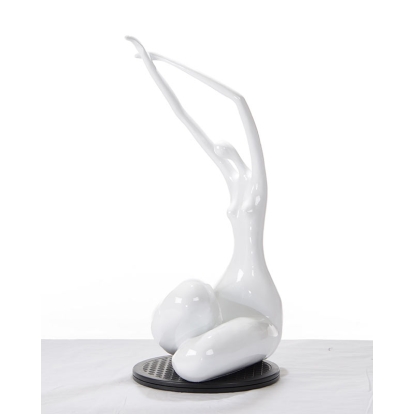 SZ0425 Modern White Lass Sculpture White Sculpture 15193 VGTHSZ0425-WHT