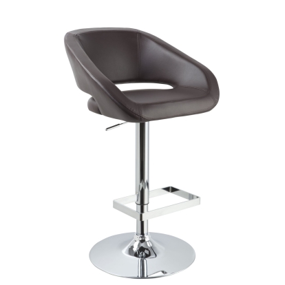 LA Furniture Joel Contemporary Brown Eco-Leather Bar Stool VGCBT1173N-BRN Contemporary Style by Vig Furnitrue Number 13802 Catch Home Goods
