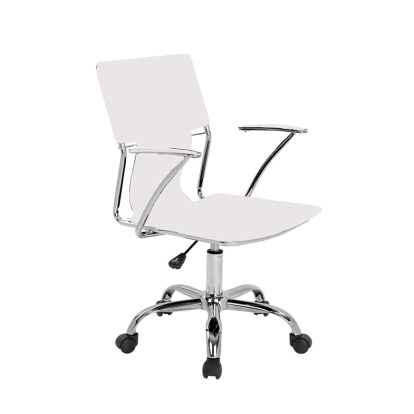 Emery Mid-Century Adjustable Office Chair White Office Chair 14835 VGCBT8189-Wht