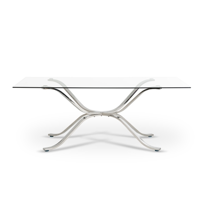 Modrest Adderley Modern Stainless Steel with Glass Top Dining Table Dining Table 16315 VGVCT1101-20