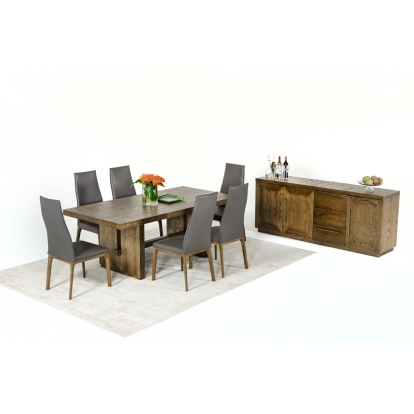 Modrest Cologne Modern White Wash Oak Dining Table Oak Dining Table 72190 VGVCT8962