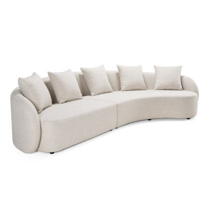 Renava Tabarca Outdoor Beige Fabric Sectional Sofa Beige Outdoor Seating 83128 VGVK-F0172-R-2UL-BGE