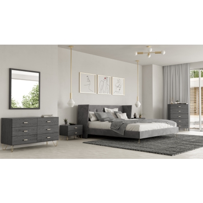 Modrest Bryan Modern Grey Nightstand Grey Nightstand 76318 VGMABR-82-GREY-NS