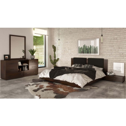 LA Furniture Fantasia Contemporary Dark Walnut Mirror VGWDHL-W04 Contemporary Style by Vig Furnitrue Number 77208 Catch Home Goods