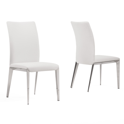 Taryn Modern White Dining Chair (Set of 2) White Dining Chair 73144BZ VGVC-B803-WHT