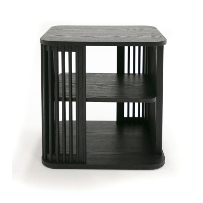 Modrest Thayne Modern Mid Century Black Ash End Table Black End Table 80425 VGDW-J5932-BLK