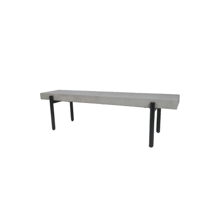 Modrest Timlin Modern Concrete & Metal Bench Grey Bench 79141 VGGRTIMLIN-GRY-BENCH