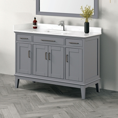 Furniture Of America Soline Transitional White-Gray Vanity Set Model TM-CT003WH-48+03GY
