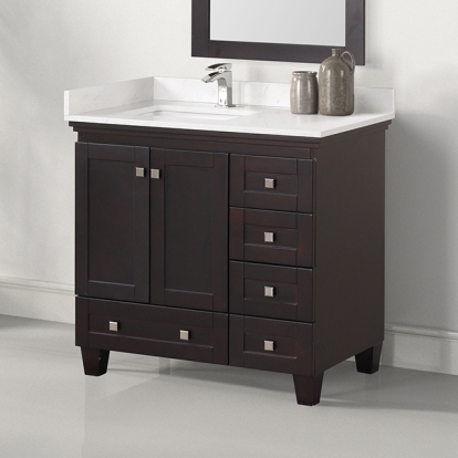 Furniture Of America Aprea Transitional White-Espresso Vanity Set Model TM-CT008WH-36+10ES