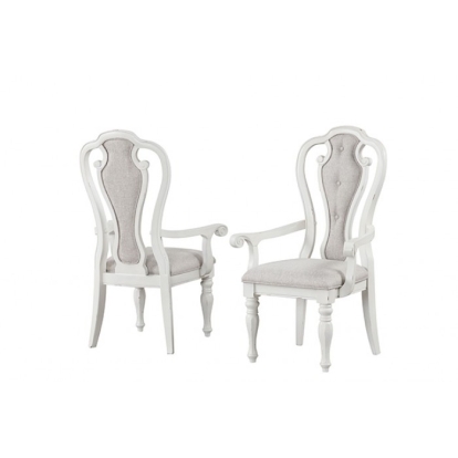 Furniture Of America Orford Contemporary Antique White-Dark Walnut 7 Pc. Dining Set Model TM3050WH-T-7PC