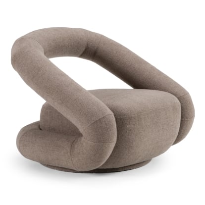 LA Furniture Tony Modern Brown Fabric Swivel Accent Chair VGOD-ZW-24074-G1002-5 Contemporary Style by Vig Furnitrue Number 83028|83028A Catch Home Goods
