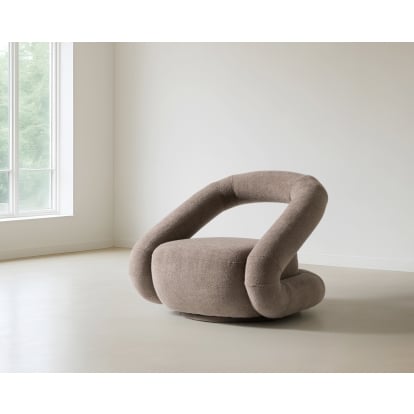 LA Furniture Tony Modern Brown Fabric Swivel Accent Chair VGOD-ZW-24074-G1002-5 Contemporary Style by Vig Furnitrue Number 83028|83028A Catch Home Goods