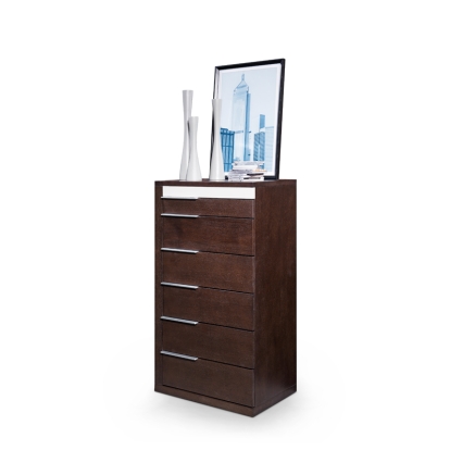 Modrest Torino Modern Brown Oak & Grey Chest Brown Chest 72047 VGWCD-D04-BRNOAK