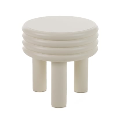 LA Furniture Townley Contemporary White Round End Table VGOD-LZ-252E-WHT Contemporary Style by Vig Furnitrue Number 81038 Catch Home Goods