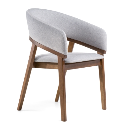 LA Furniture Truman Mid-Century Modern Grey + Walnut Dining Chair VGMA-MI-1240 Contemporary Style by Vig Furnitrue Number 82622 Catch Home Goods