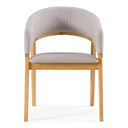 LA Furniture Truman Mid-Century Modern Grey + Natural Oak Dining Chair VGMA-MI-1240-2-NAT Contemporary Style by Vig Furnitrue Number 85570 Catch Home Goods