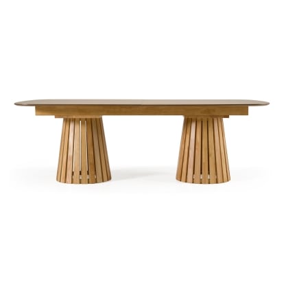 LA Furniture Truman Mid-Century Modern Natural Oak Extendable Dining Table VGMA-MIT-5346-EXT-NAT Contemporary Style by Vig Furnitrue Number 85571 Catch Home Goods