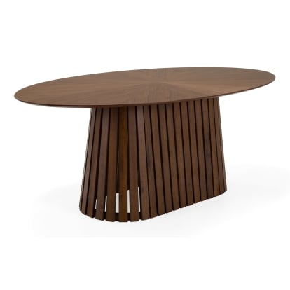 LA Furniture Truman Mid-Century Modern Walnut Oval Dining Table VGMA-MIT-5346-OVAL-WAL Contemporary Style by Vig Furnitrue Number 85855 Catch Home Goods