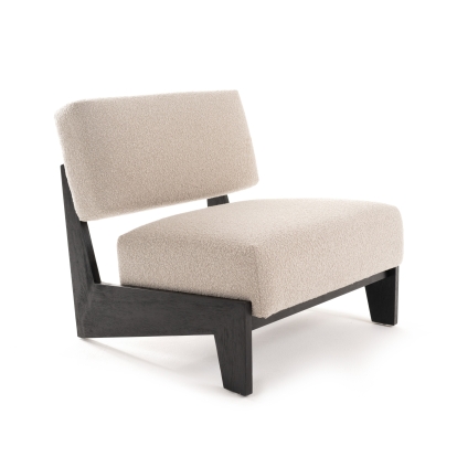 Modrest Tucker Mid-Century Modern Light Grey Fabric + Black Walnut Accent Chair Light Grey Accent Chair 81529 VGRH-RHS-AZHT05-GRY