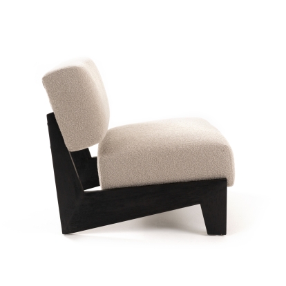 Modrest Tucker Mid-Century Modern Light Grey Fabric + Black Walnut Accent Chair Light Grey Accent Chair 81529 VGRH-RHS-AZHT05-GRY