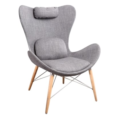 LA Furniture Britt Modern Grey Fabric Accent Chair VGOBTY118-GRY Contemporary Style by Vig Furnitrue Number 74215 Catch Home Goods