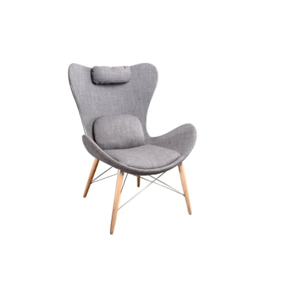 LA Furniture Britt Modern Grey Fabric Accent Chair VGOBTY118-GRY Contemporary Style by Vig Furnitrue Number 74215 Catch Home Goods