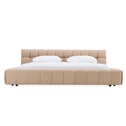 Divani Casa Tyree Modern Tufted Sand Fabric Bed Tan Bed 82774|82775 VGOD-DY-22116-SAND