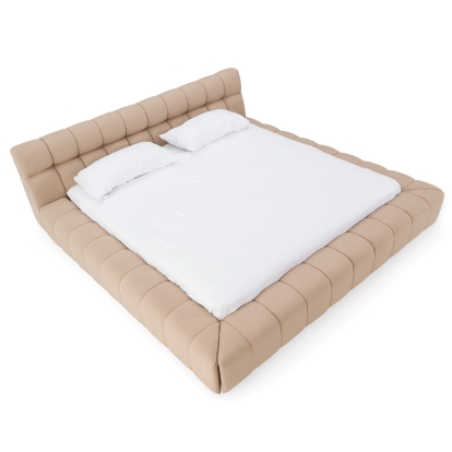 Divani Casa Tyree Modern Tufted Sand Fabric Bed Tan Bed 82774|82775 VGOD-DY-22116-SAND