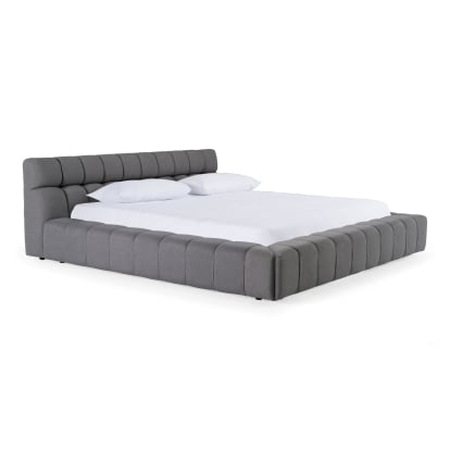LA Furniture Eastern King Tyree Modern Tufted Grey Fabric Bed VGOD-DY-22116-GRY-EK Contemporary Style by Vig Furnitrue Number 83362 Catch Home Goods