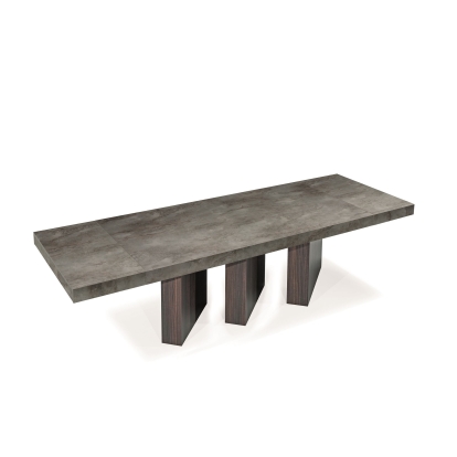 Nova Domus Amsterdam Modern Grey Volcano & Eucalyptus Oak Dining Table Brown Dining Table 78703|78703A VGACAMSTERDAM-OAK-DT