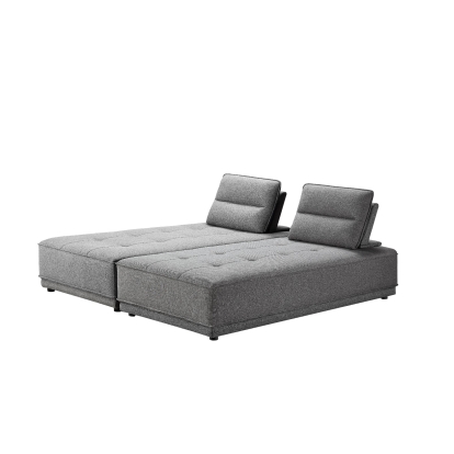 Divani Casa Glendale Modern Grey Fabric Modular Sectional Sofa Grey Sectional Sofa 77887 VGMBMB-1907-GRY