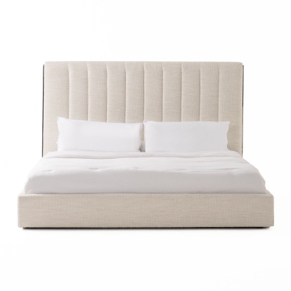 Modrest Valhalla Contemporary White Fabric Bed White Bed 79767|79768 VGKK-KFB1008-WHT-BED-C