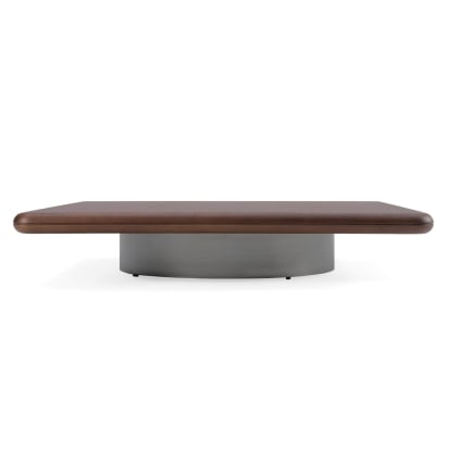 LA Furniture Valley Modern Walnut + Titanium Low Coffee Table VGIP-ST798-B Contemporary Style by Vig Furnitrue Number 82635 Catch Home Goods