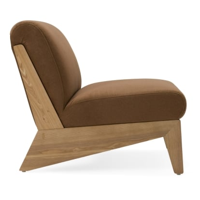 LA Furniture Vance Modern Brown Fabric + Wood Accent Chair VGKK-KF.A2387-BRN Contemporary Style by Vig Furnitrue Number 82788|82788A Catch Home Goods