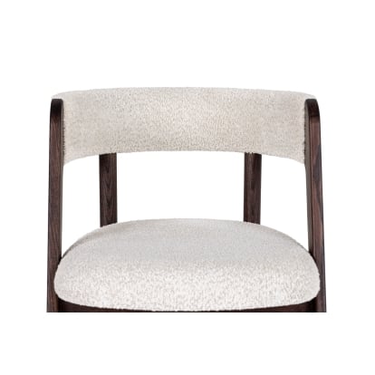 LA Furniture Vegas Modern Cream Fabric + Walnut Oak Dining Chair (Set of 2) VGME-VEGAS-CRM-DC Contemporary Style by Vig Furnitrue Number 82640Z Catch Home Goods