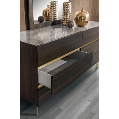 LA Furniture Velondra Modern Eucalypto + Marble Dresser VGACVELONDRA-DRS Contemporary Style by Vig Furnitrue Number 78912 Catch Home Goods