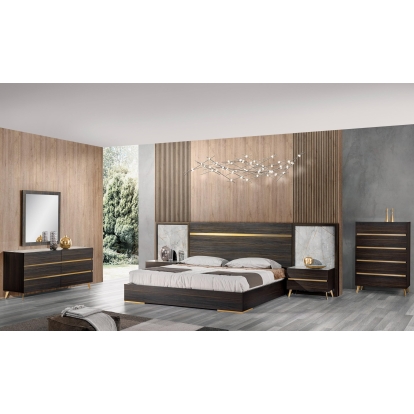 LA Furniture Velondra Queen Modern Eucalypto + Marble Bedroom Set VGACVELONDRA-BED-SET-Q Contemporary Style by Vig Furnitrue Number 79411 Catch Home Goods