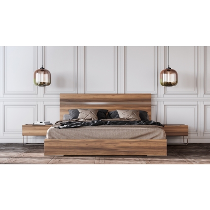 Nova Domus Lorenzo Italian Modern Light Oak Bedroom Set Walnut Bedroom Set 74480|74331 VGACLORENZO-SET