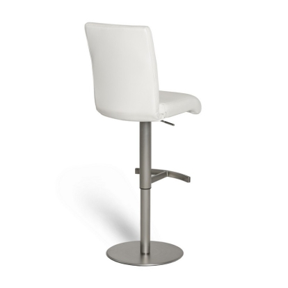 LA Furniture T-1206 Modern White Eco-Leather Bar Stool VGCBT1206-WHT Contemporary Style by Vig Furnitrue Number 16170 Catch Home Goods