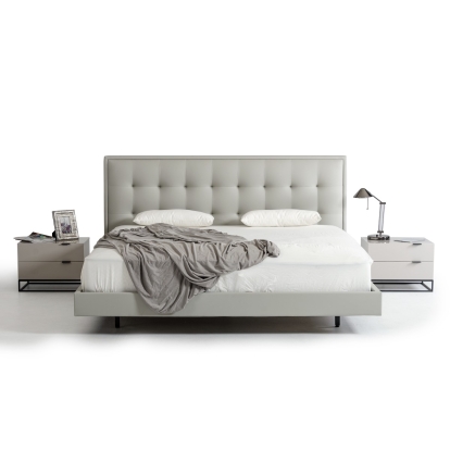 Modrest Hera Modern Queen Bedroom Set Gray/Grey Bedroom Set xx14 VGCNHERA-BED-SET-Q