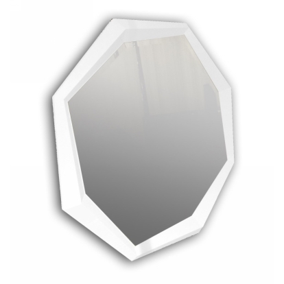 A&X Octagon Modern White Crocodile Lacquer Mirror White Mirror 15614 VGUNAK423-120