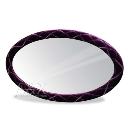 Palace Armani Xavira Purple Fabric Oval Mirror Purple Mirror 13563 VGUNAW428-140