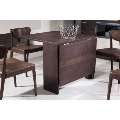Modrest Union Modern Brown Oak Folding Dining Table Brown Dining Table 16023 VGWCE551T-OAK