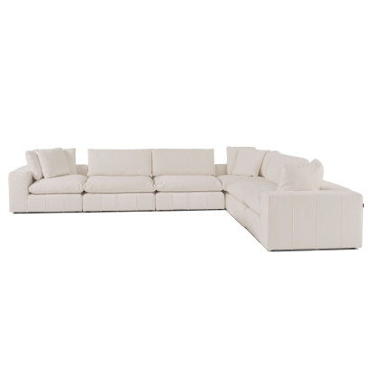 Divani Casa Vicki Modern Off-White Fabric Modular Sectional Sofa Off-White Sectional Sofa 81143 VGKK-KF.8033-SECT-IVORY