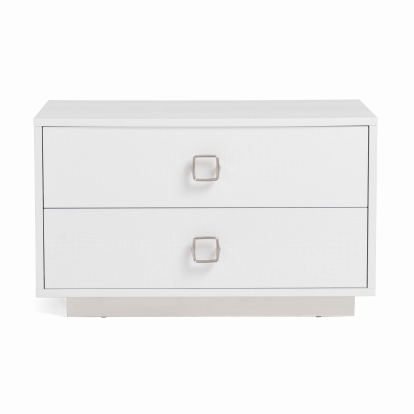 A&X Victoria Modern White Crocodile Nightstand White Nightstand 16426 VGUNAW324-80-CROC