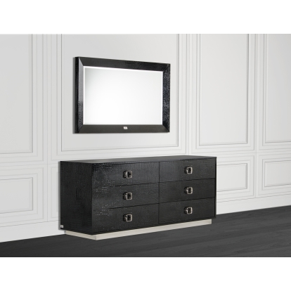 A&X Victoria Modern Black Crocodile Dresser Black Dresser 16934 VGUNAW421-159-BLK