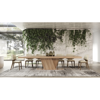 Nova Domus Victoria Italian Modern Walnut Caracalla Extendable Dining Table Walnut Dining Table 81082 VGAC-VICTORIA-DT