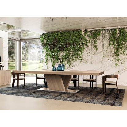 Nova Domus Victoria Italian Modern Walnut Caracalla Extendable Dining Table Walnut Dining Table 81082 VGAC-VICTORIA-DT