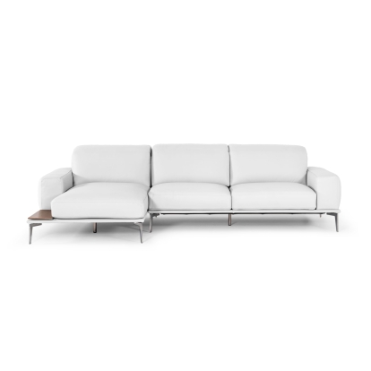 Lamod Italia Villeneuve Modern White Italian Left Facing Sectional Sofa White Sectional Sofa 80346|78902 VGNTVILLENEUVE-WHTX-LAF-SECT