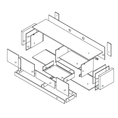Modrest Vision Modern Black Oak Floating TV Stand Black TV Stand 15162 VGHB167F